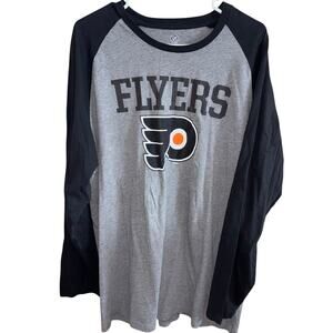 NHL Philadelphia Flyers color block long sleeve t-shirt  (2XL)